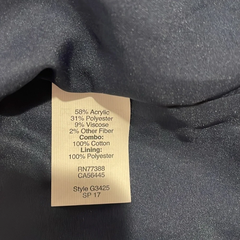J. Crew Blue‎ and Gray Sheath Dress V-Neck Midi